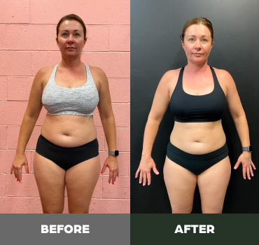 Before and after transformation via female PT sessions in Burleigh Heads